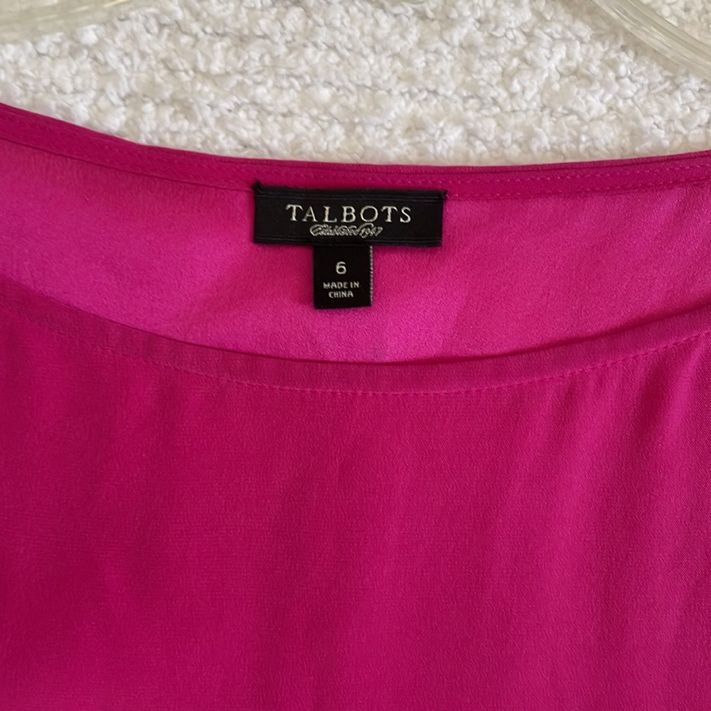 TALBOTS KIMONO SLEEVES 100% SILK POPOVER DRESS - Picture 8 of 16